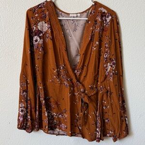 Maurices Brown Floral Top